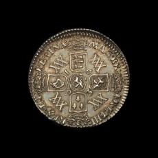 William Mary sixpence reverse