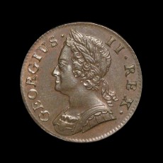 George II halfpenny obverse