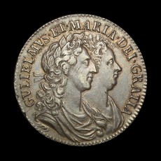 William and Mary halfcrown obverse