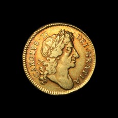 Charles II half guinea obverse