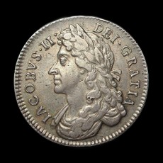 James II halfcrown obverse
