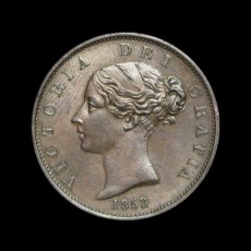 Victoria halfpenny obverse