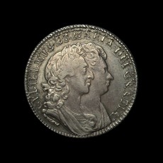 William and Mary shilling obverse
