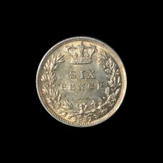 Victoria sixpence reverse
