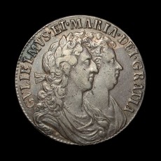 William and Mary halfcrown obverse