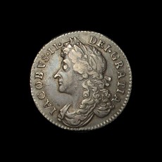 James II sixpence obverse