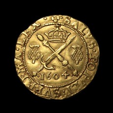James VI sword and sceptre piece reverse