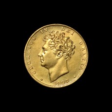 1827 half sovereign obverse