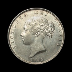 1849 halfcrown obverse