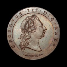 1795 halfpenny obverse