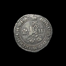Charles I threepence obverse