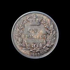 1863 shilling reverse