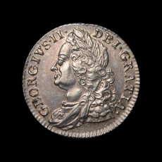 George II shilling obverse
