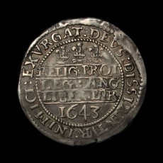 Charles I sixpence reverse