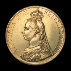 1887 five pounds obverse