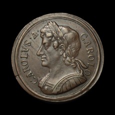 Charles II halfpenny obverse