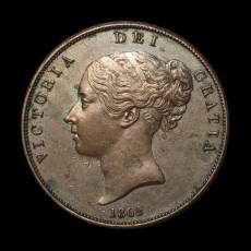 1860 copper penny obverse