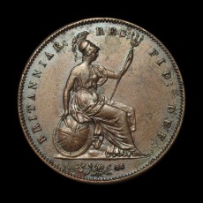 1860 copper penny reverse