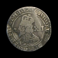 Charles I Bristol shilling obverse