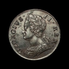 1744 halfpenny obverse