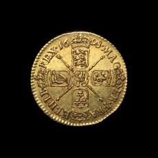 1698 half guinea reverse