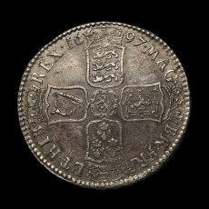 1697 halfcrown reverse