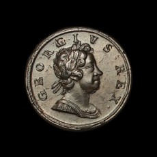 1718 halfpenny obverse