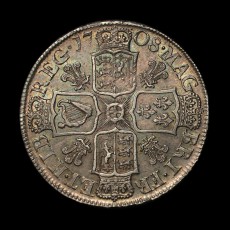 1708 halfcrown reverse