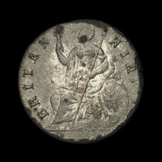 1687 halfpenny reverse