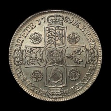 1739 halfcrown reverse