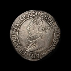 Charles I sixpence obverse