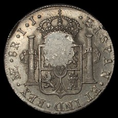 George III octagonal countermarked dollar reverse