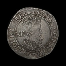 James I shilling obverse