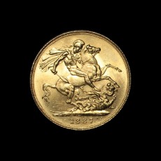 1887 sovereign reverse