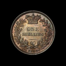 1858 shilling reverse