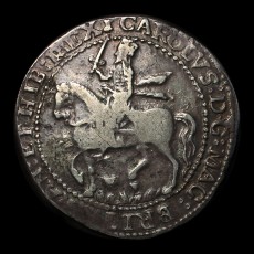 Charles I worcester halfcrown obverse