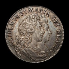 William and Mary halfcrown obverse