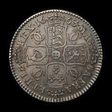 1663 halfcrown reverse
