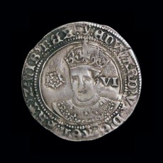 Edward VI sixpence obverse