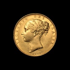 1847 sovereign obverse