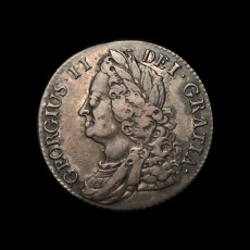 George II shilling obverse
