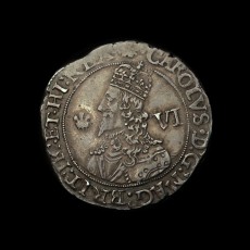 Charles I sixpence obverse