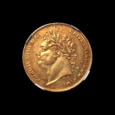 1821 half sovereign obverse