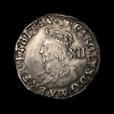 Charles I shilling obverse