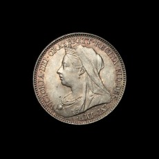 1897 sixpence obverse