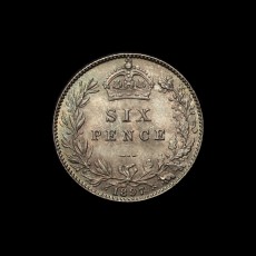 1897 sixpence reverse