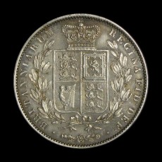 Victoria young head halfcrown reverse