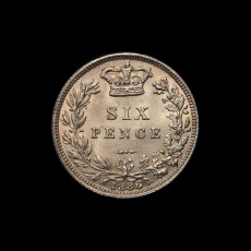 1886 sixpence reverse