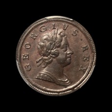 1717 halfpenny obverse