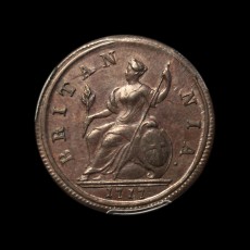 1717 halfpenny reverse